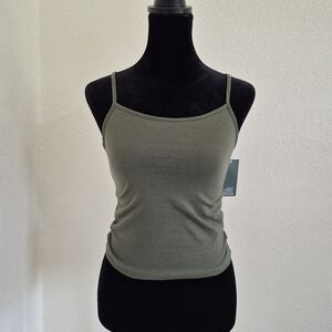 Women’s Olive Green Slim Cami Tank Top